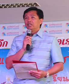 Wittaya Kunplome, Chonburi PAO president, praises the Redemptorist Vocational School for making the world a better place.